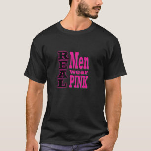 Wirklicher Mann-Abnutzungs-Rosa-T - Shirt-- T-Shirt