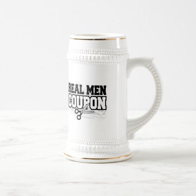 Wirklicher Mann-Kupon Bierglas (Rechts)