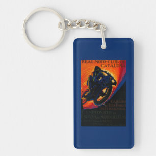 Wirklicher Moto Verein Vintages PosterEurope Schlüsselanhänger