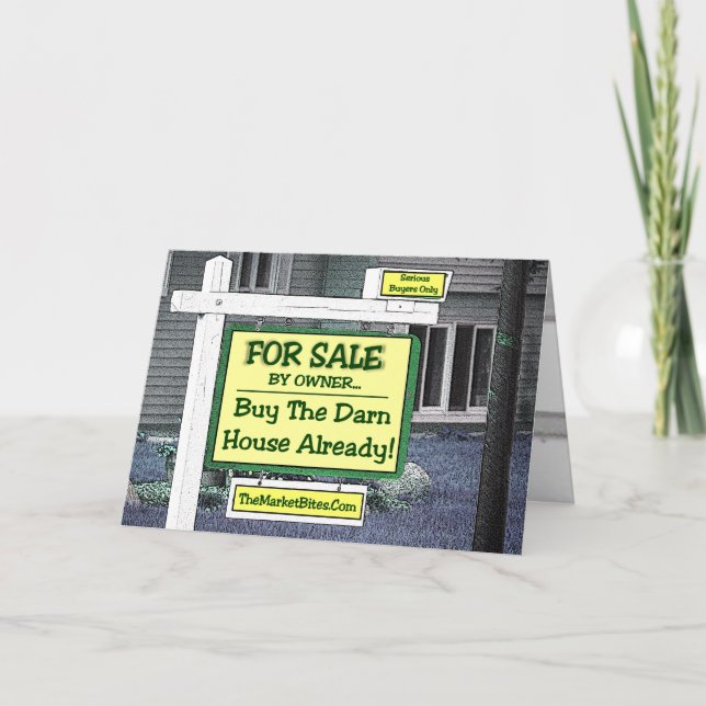 Wirkliches Anwesen-Absacken. .BUY das VERFLIXTE Karte (Vorderseite)