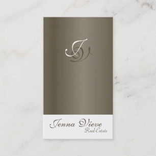 Wirkliches Anwesen-Geschäfts-Karten-Monogramm-Zinn Visitenkarte