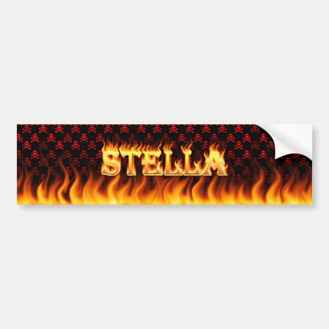 Wirkliches Feuer Stella und Autoaufkleber (Vorne)