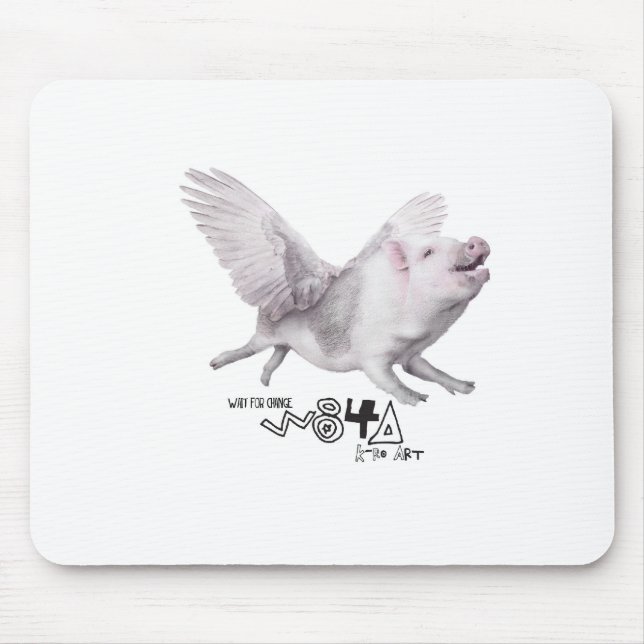 Wirkliches Fliegen-Schwein-populäres Geschenk, Mousepad (Vorne)