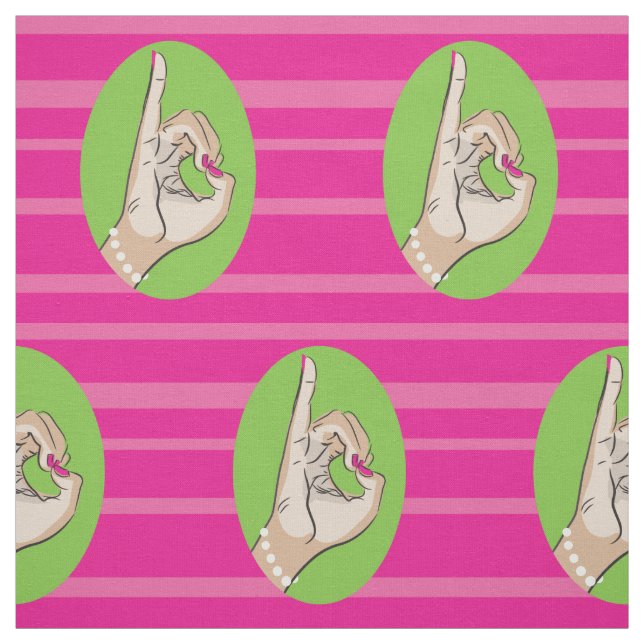 Wirkliches hübsches rosa und grünes Gewebe Stoff (Muster)