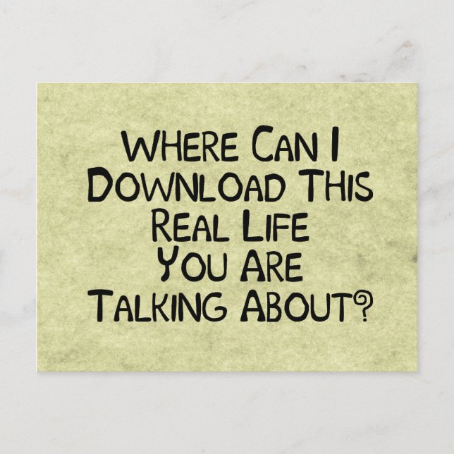 Wirkliches Leben Postkarte (Vorderseite)