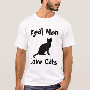 Wirkliches Mann-Liebe-Katzen-Shirt geben Katze T-Shirt