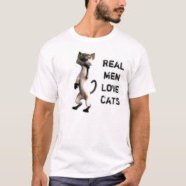 Wirkliches Mann-Liebe-Katzen T-Shirt 2
