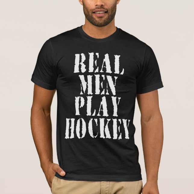 Wirkliches Mann-Spiel-Hockey T-Shirt (Vorderseite)