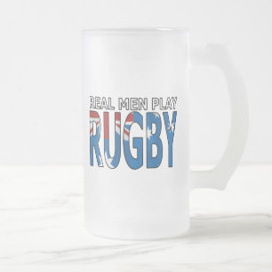 Wirkliches Mann-Spiel-Rugby Australien Mattglas Bierglas