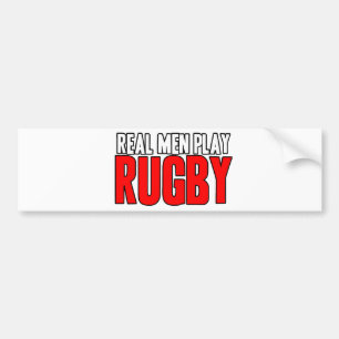 Wirkliches Mann-Spiel-Rugby Autoaufkleber