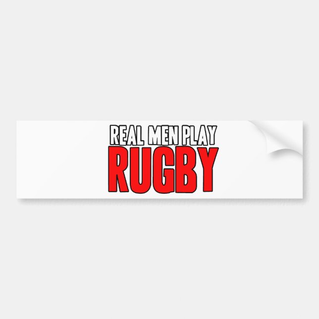 Wirkliches Mann-Spiel-Rugby Autoaufkleber (Vorne)