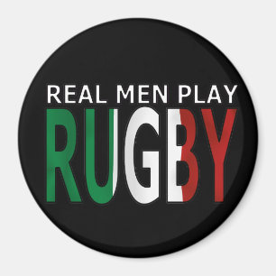 Wirkliches Mann-Spiel-Rugby Italien Magnet