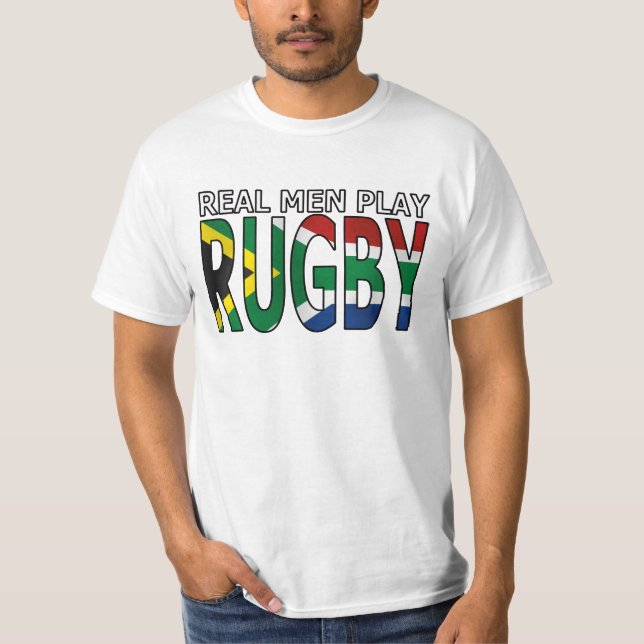 Wirkliches Mannspiel Rugby Südafrika T-Shirt (Vorderseite)