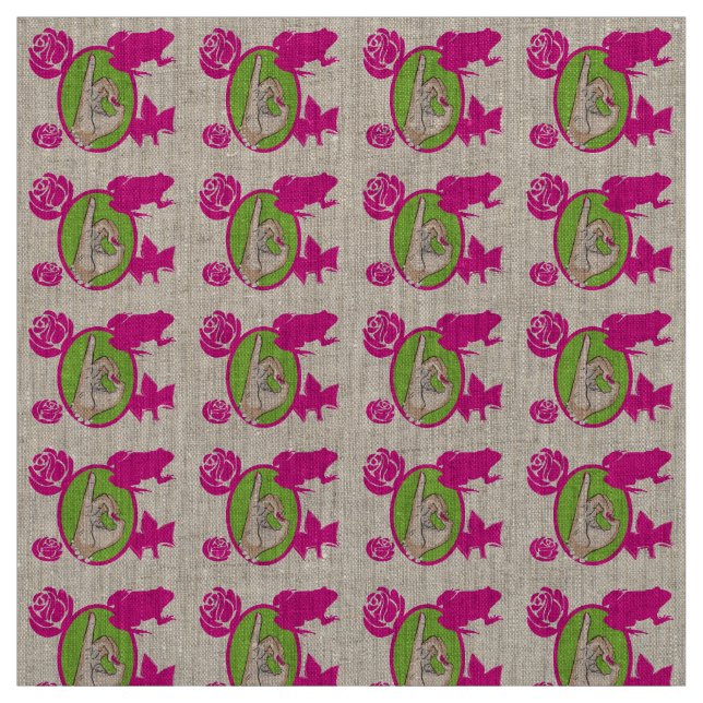 Wirkliches rosa und grünes Gewebe Stoff (Muster)