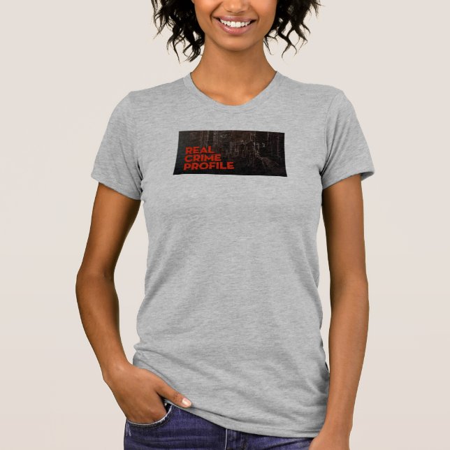 Wirkliches Verbrechen-Profil-Schaufel-Hals-T-Shirt T-Shirt (Vorderseite)