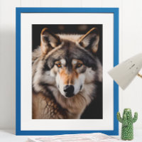 Wirklichkeitsgetreues Wolf-Malerei-Porträt Wildlif