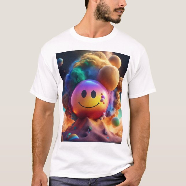 Wirkung von niedlichem Ton auf den Regenbogen T-Shirt (Vorderseite)
