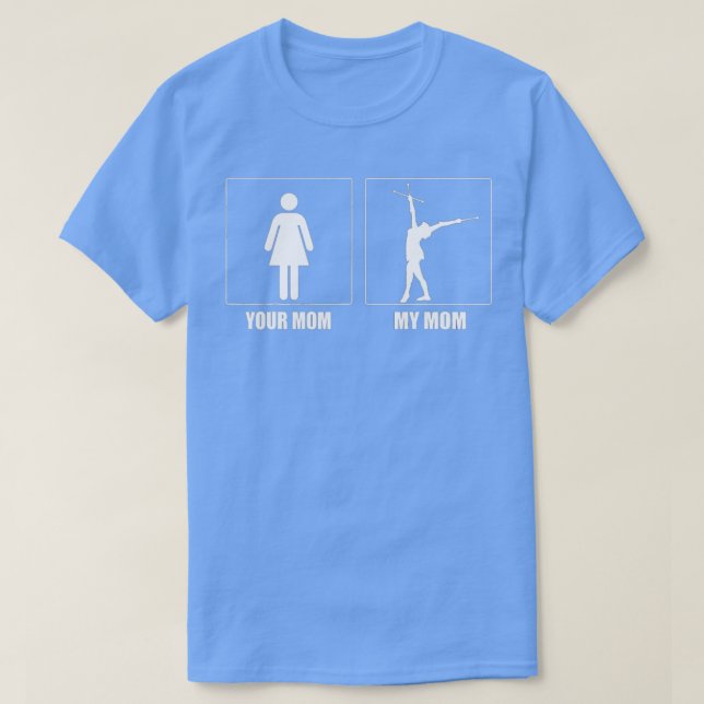 Wirl Mom twirler baton wirbeln 1 T-Shirt (Design vorne)