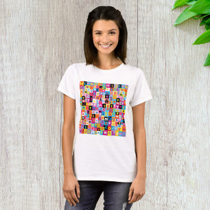 Wirrwarr Alphabet-Muster. T-Shirt