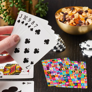 Wirrwarr-Alphabetmuster Spielkarten
