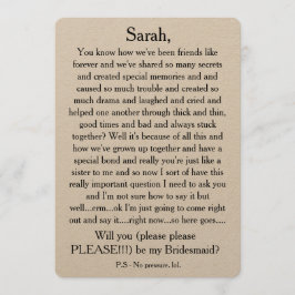 Wirst du bitte meine Brautjungfrau sein? Benutzerd Einladung