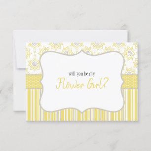 Wirst du mein Blumenmädchen sein? Biene Gelb und G