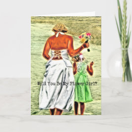 Wirst du mein Blumenmädchen sein? Einladung