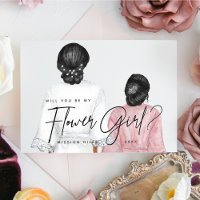 Wirst du mein Blumenmädchen sein? Einladung von Mä