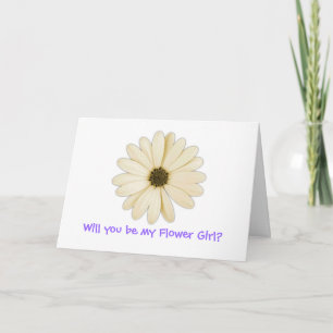 "Wirst du mein Blumenmädchen sein?" Grußkarten Einladung