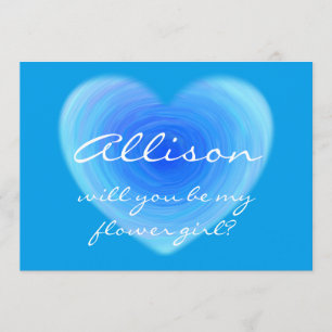 Wirst du mein Blumenmädchen sein? Herz Personalisi Einladung