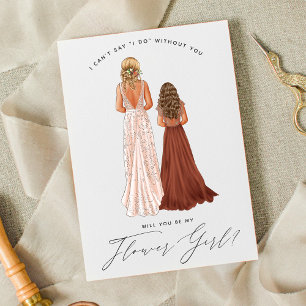 Wirst du mein Blumenmädchen sein? Invitat der Mädc Einladung