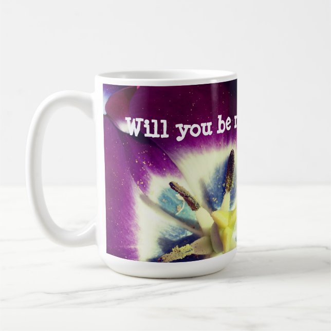 Wirst du mein Blumenmädchen sein? Kaffeetasse (Links)