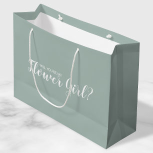 Wirst du mein Blumenmädchen sein? Neuer Vorschlag Große Geschenktüte