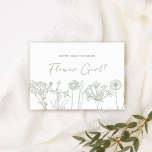 Wirst du mein Blumenmädchen sein Sage Boho Blumen