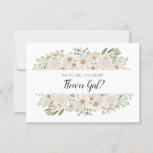 Wirst du mein Blumenmädchen sein? Weiße Blumen Ele