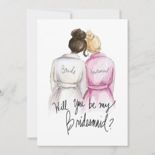 Wirst du mein BM sein? Dk Br Bun Bride Bl Bun Haus Dankeskarte