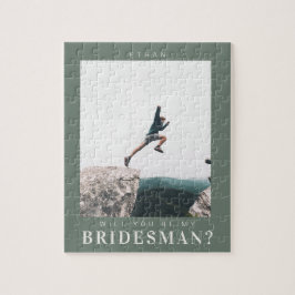 Wirst du mein Bridesman Minimalist Photo Modern se Puzzle