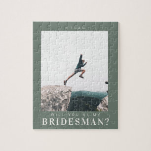 Wirst du mein Bridesman Minimalist Photo Modern se Puzzle
