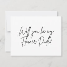 Wirst du mein Flower Dude Heiratsantrag sein