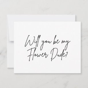 Wirst du mein Flower Dude Heiratsantrag sein  RSVP Karte
