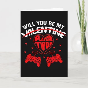 Wirst du mein Player 2 Valentinstag für Gamer sein Karte