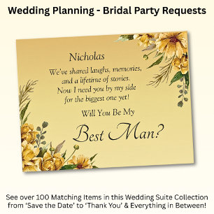 Wirst du mein Trauzeuge sein? Gelb