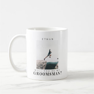 Wirst du mein Trauzeuge sein Minimalistische Foto- Kaffeetasse