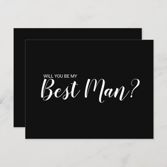 Wirst du mein Trauzeuge sein? Moderne Angebotskart Einladung (Vorne/Hinten)