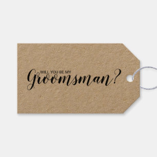 Wirst du mein Trauzeuge sein? Moderne Schrift-Gesc Geschenkanhänger