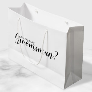 Wirst du mein Trauzeuge sein? Neuer Vorschlag Große Geschenktüte