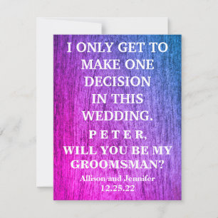 Wirst du mein Trauzeuge sein? Personalisierte Einl Einladung