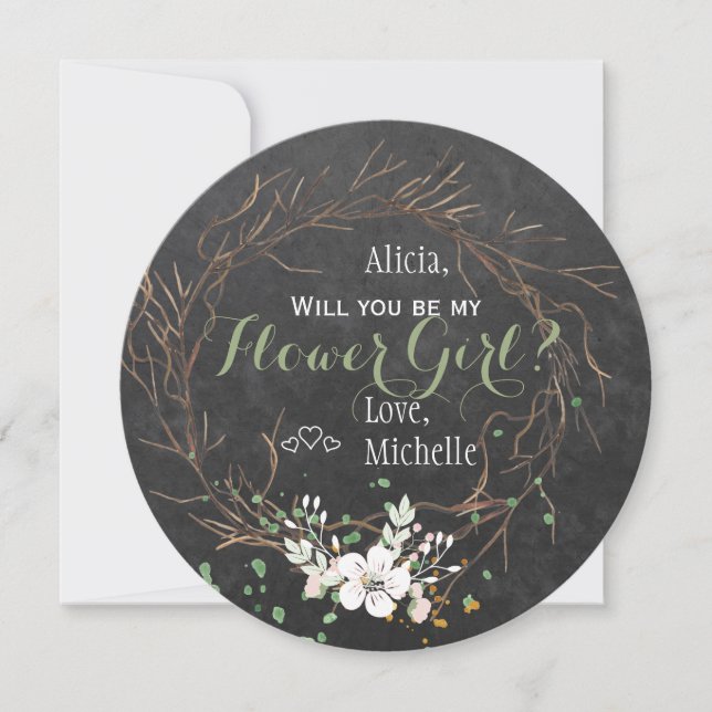 Wirst du mein überragender, moderner Winterklatsch Einladung (Vorderseite)