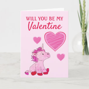 Wirst du mein Valentins Einhorn am Valentinstag se Feiertagskarte