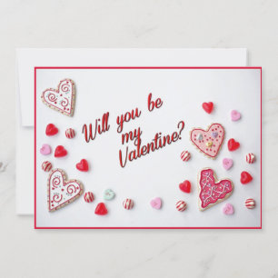 Wirst du mein Valentins-Flat-Card sein Karte